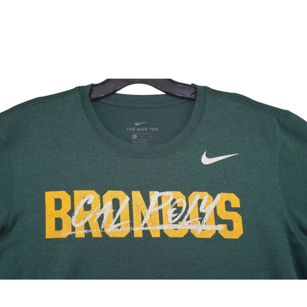 Nike Cal Poly Broncos Dri-Fit T-Shirt Men’s Medium Green Athletic Tee